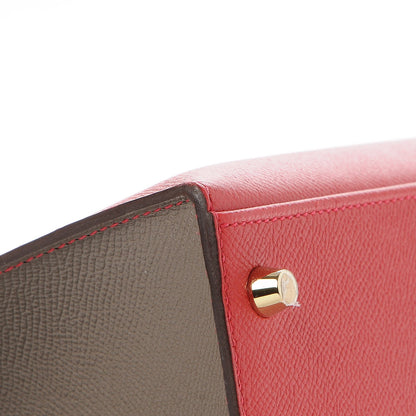 Hermes Epsom Horseshoe Kelly Sellier 28 Rouge Casaque Etain 35 of 36