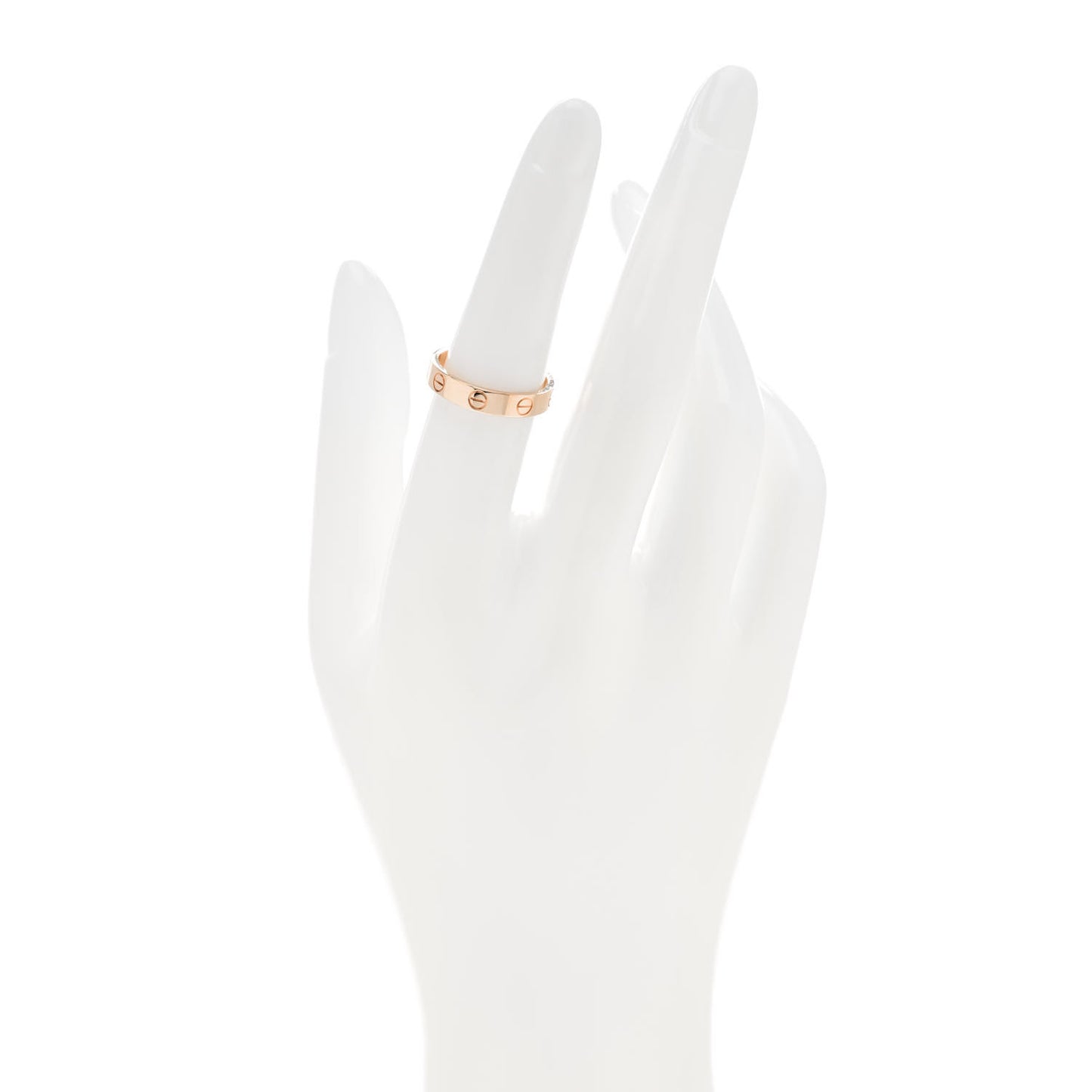 18K Pink Gold 3.5mm LOVE Wedding Band Ring 52 6