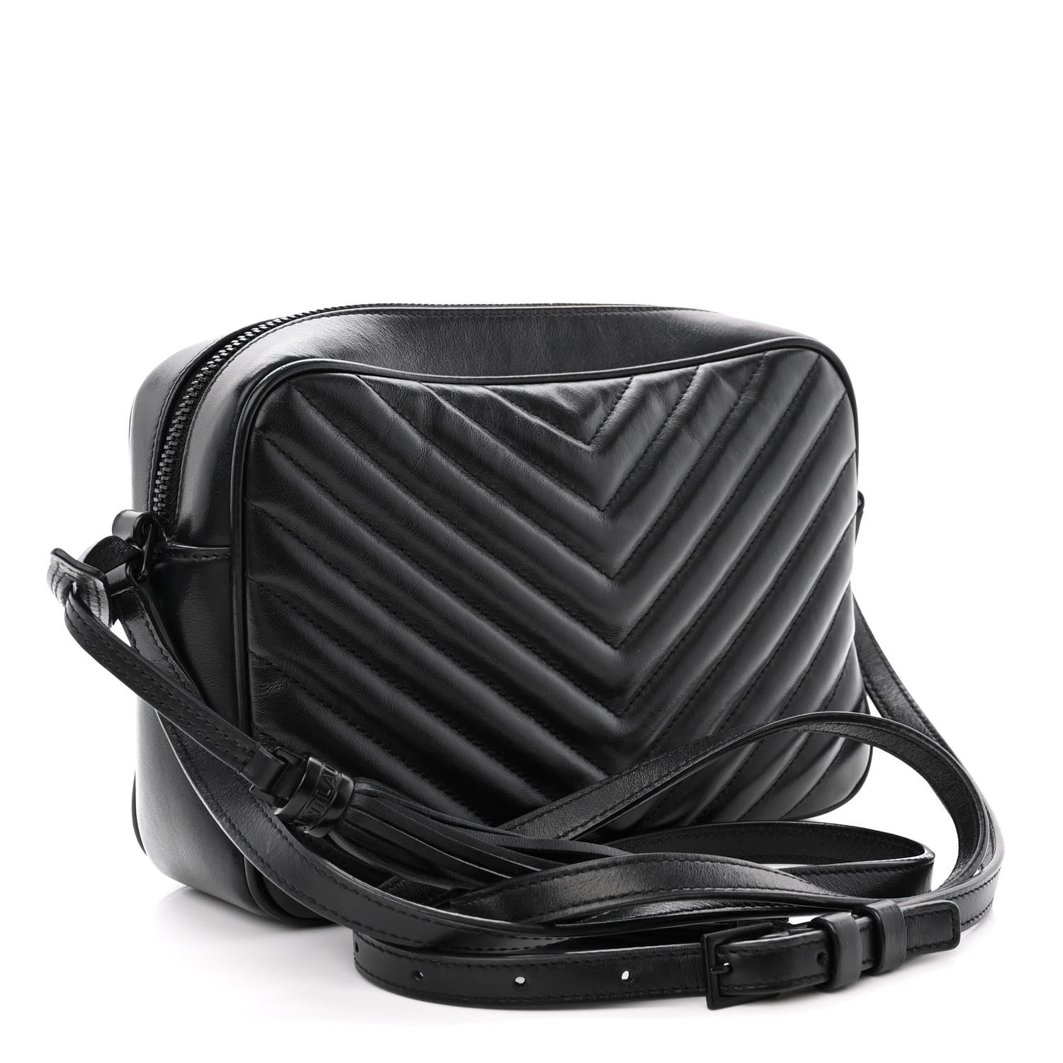 Saint Laurent Calfskin Matelasse Monogram Monochrome Lou Camera Bag Black Sold: 50 3 of 14
