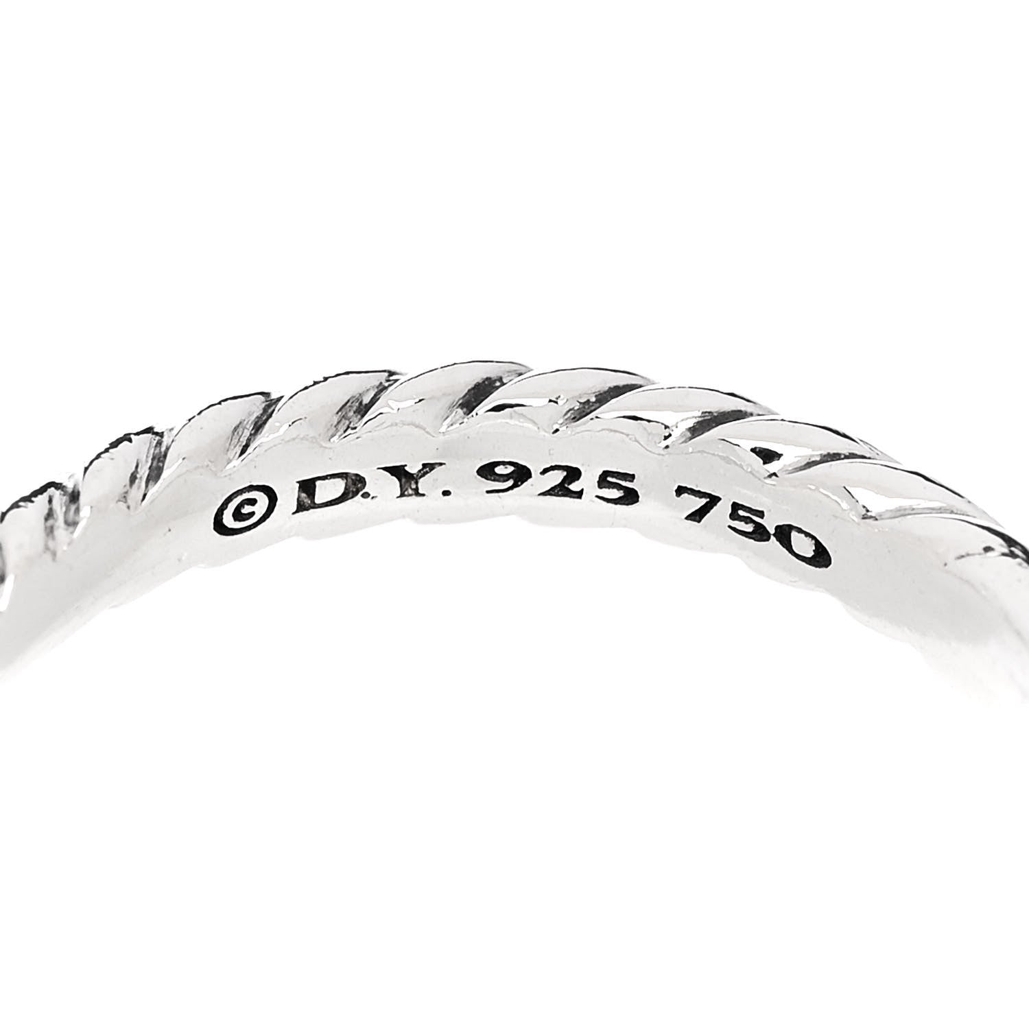 David Yurman Sterling Silver 18K Yellow Gold Blue Topaz Cushion Ring 54 7 5 of 5