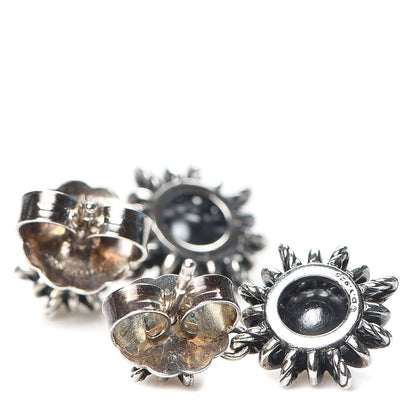 David Yurman Sterling Silver Pearl Starburst Drop Earrings 3 of 5