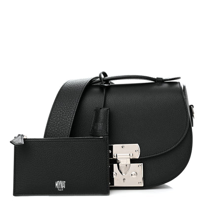 Moynat Taurillon Blush Flori PM Black 1 of 12