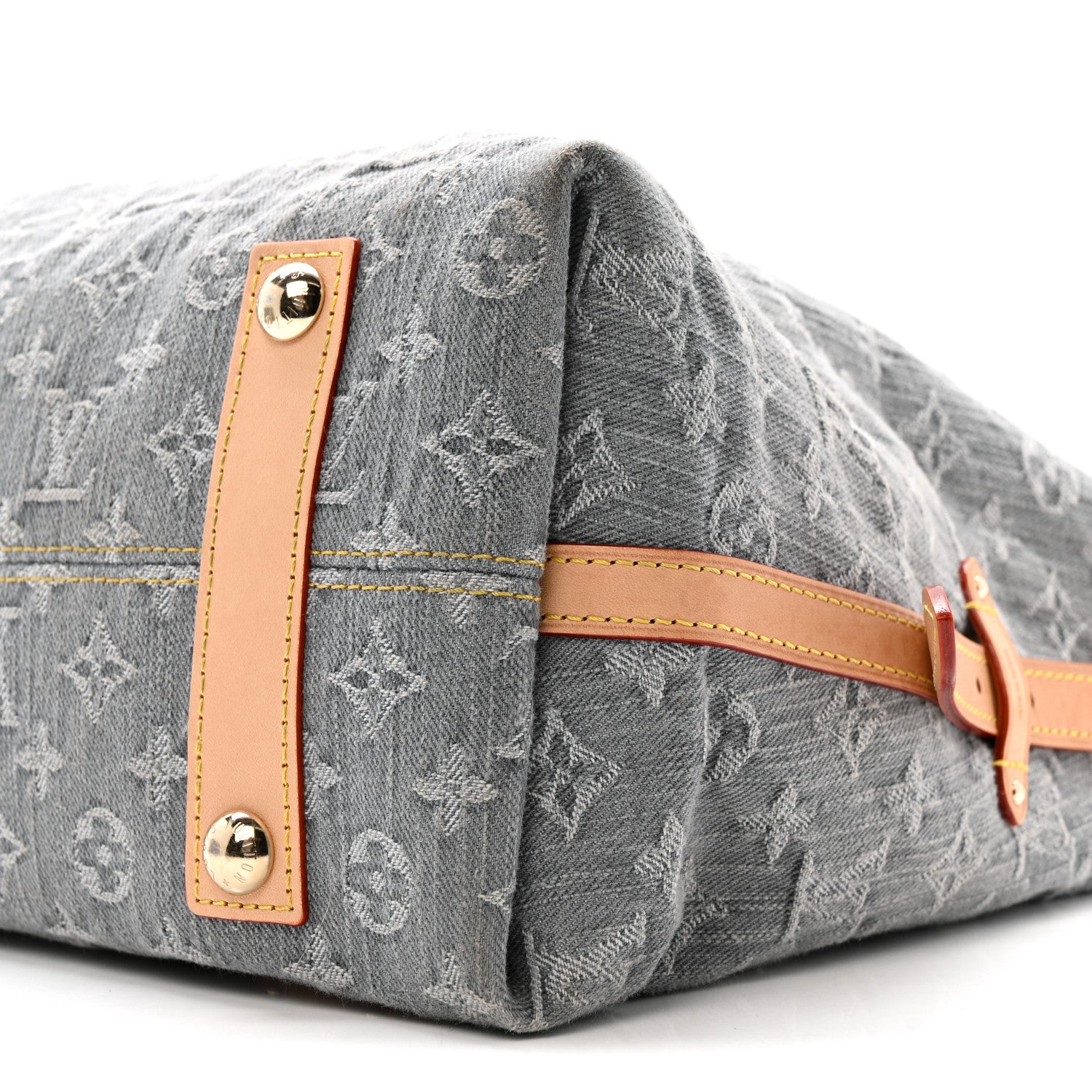 Louis Vuitton Monogram Denim CarryAll MM Washed Grey 10 of 13