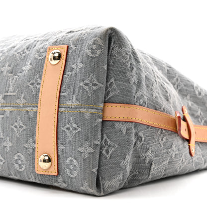 Louis Vuitton Monogram Denim CarryAll MM Washed Grey 10 of 13