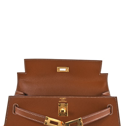 Hermes Epsom Kelly Sellier 25 Gold 19 of 38