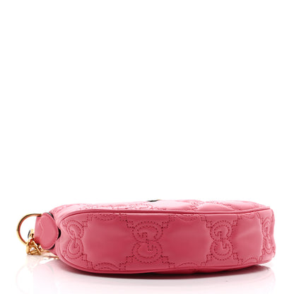 Gucci Calfskin GG Matelasse Mini Hobo Shoulder Bag Pink 4 of 10