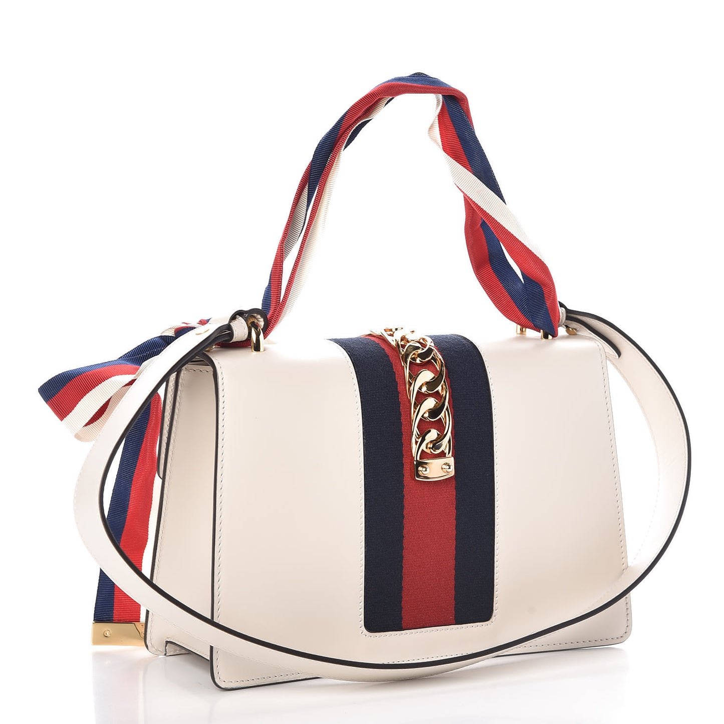 Calfskin Small Sylvie Shoulder Bag Off White