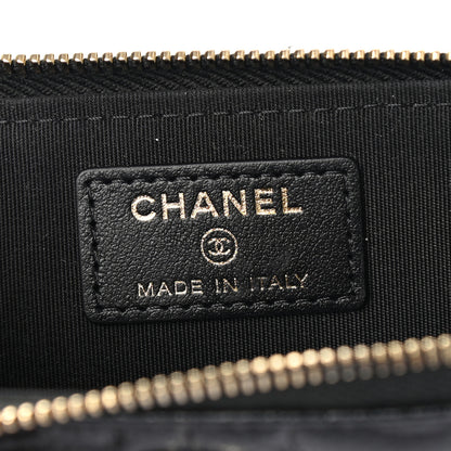 Chanel Caviar Camellia Embossed Key Holder Case Black 6 of 7