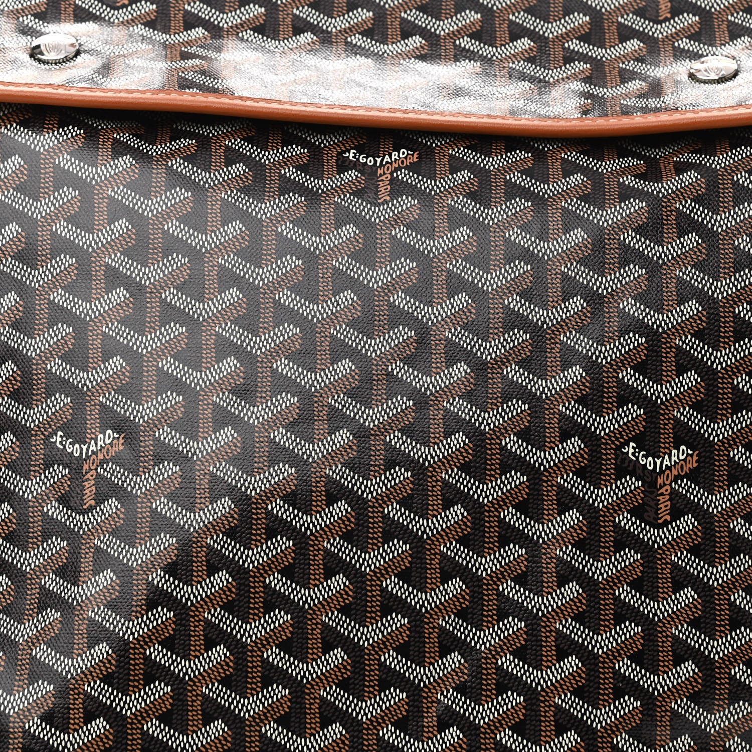 Goyard Goyardine Saint Leger Soft Briefcase Backpack Black Gold 8 of 10