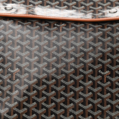 Goyard Goyardine Saint Leger Soft Briefcase Backpack Black Gold 8 of 10