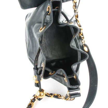Chanel Lambskin CC Drawstring Bag Black 11 of 29