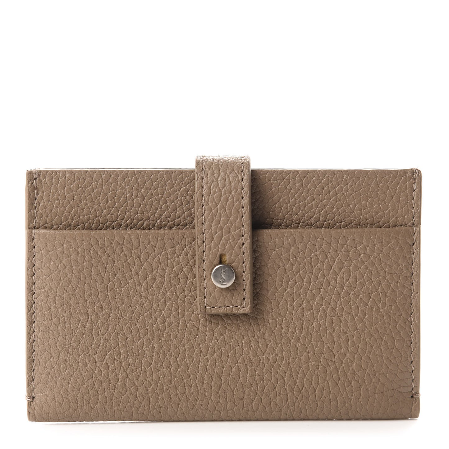 Grained Calfskin Sac De Jour Card Case Light Taupe