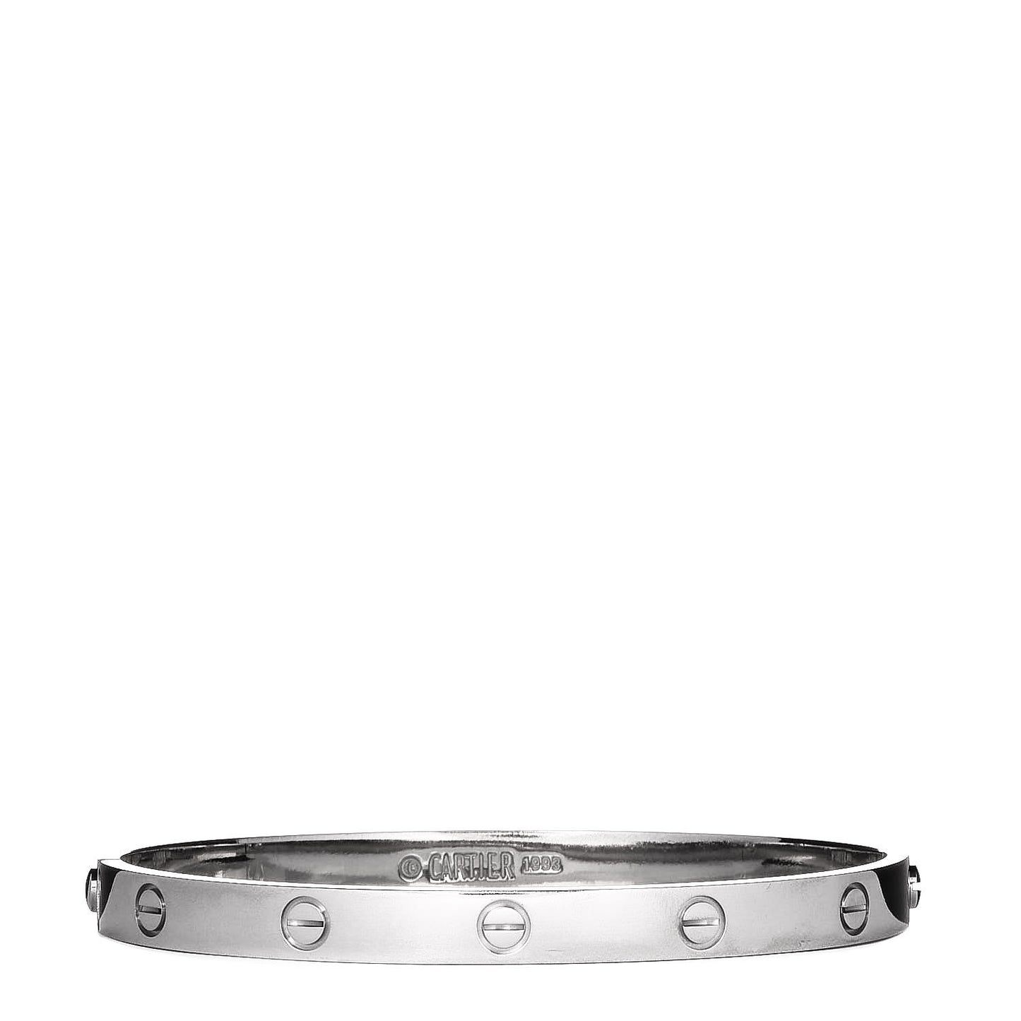 18K White Gold LOVE Bracelet 20