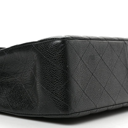 Chanel Caviar Quilted Jumbo Single Flap Black 8 of 10