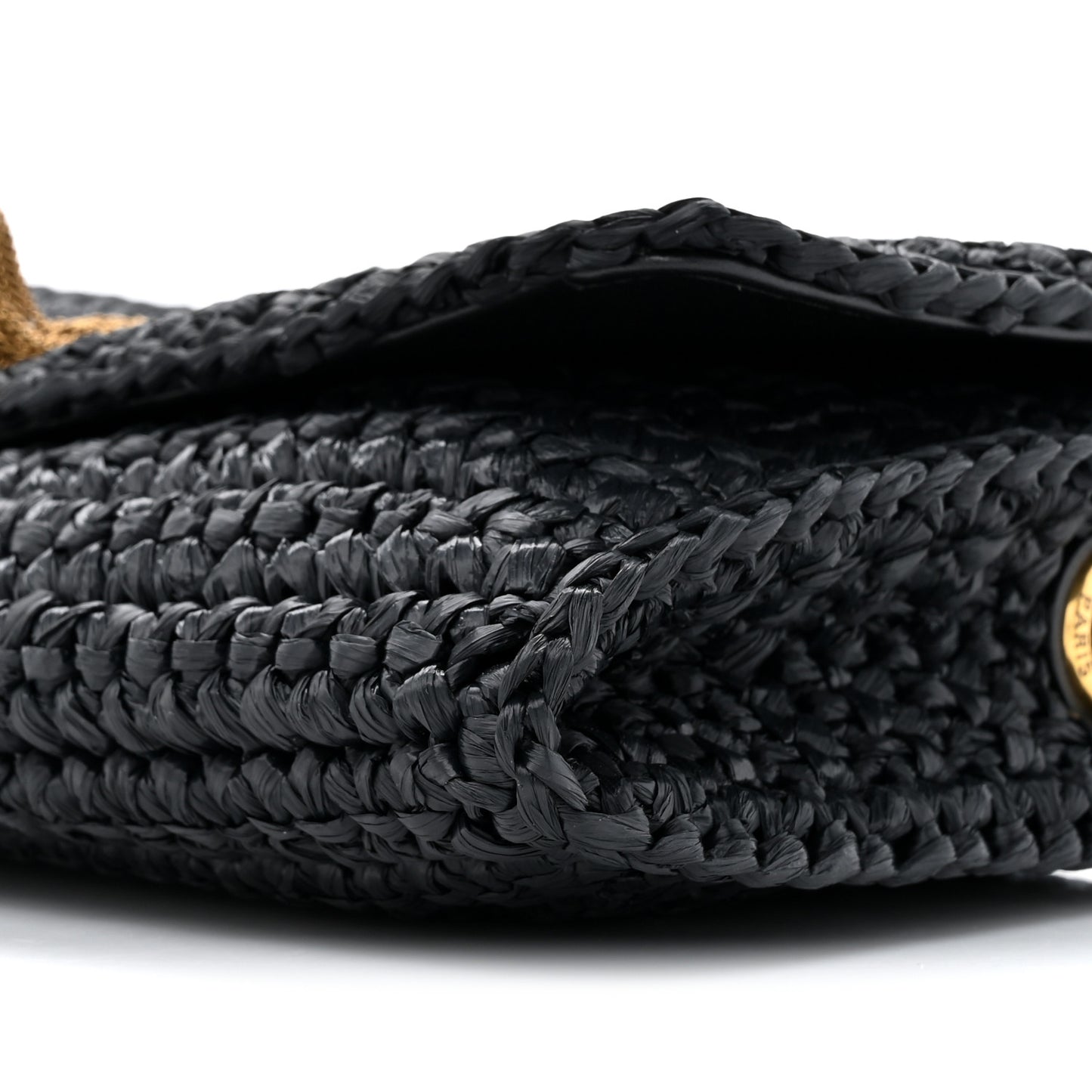 Raffia Monogram Tassel Kate 99 Black