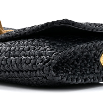 Saint Laurent Raffia Monogram Tassel Kate 99 Black 9 of 11
