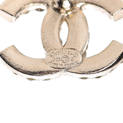 Chanel Crystal CC Earrings Light Gold 4 of 5