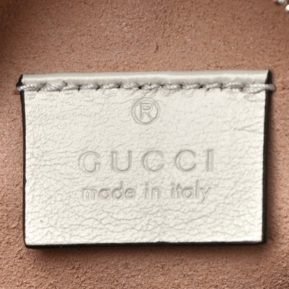 Gucci Azalea Calfskin Matelasse Diagonal Mini Torchon GG Marmont Round Shoulder Bag Blue Agata Mystic White 6 of 12