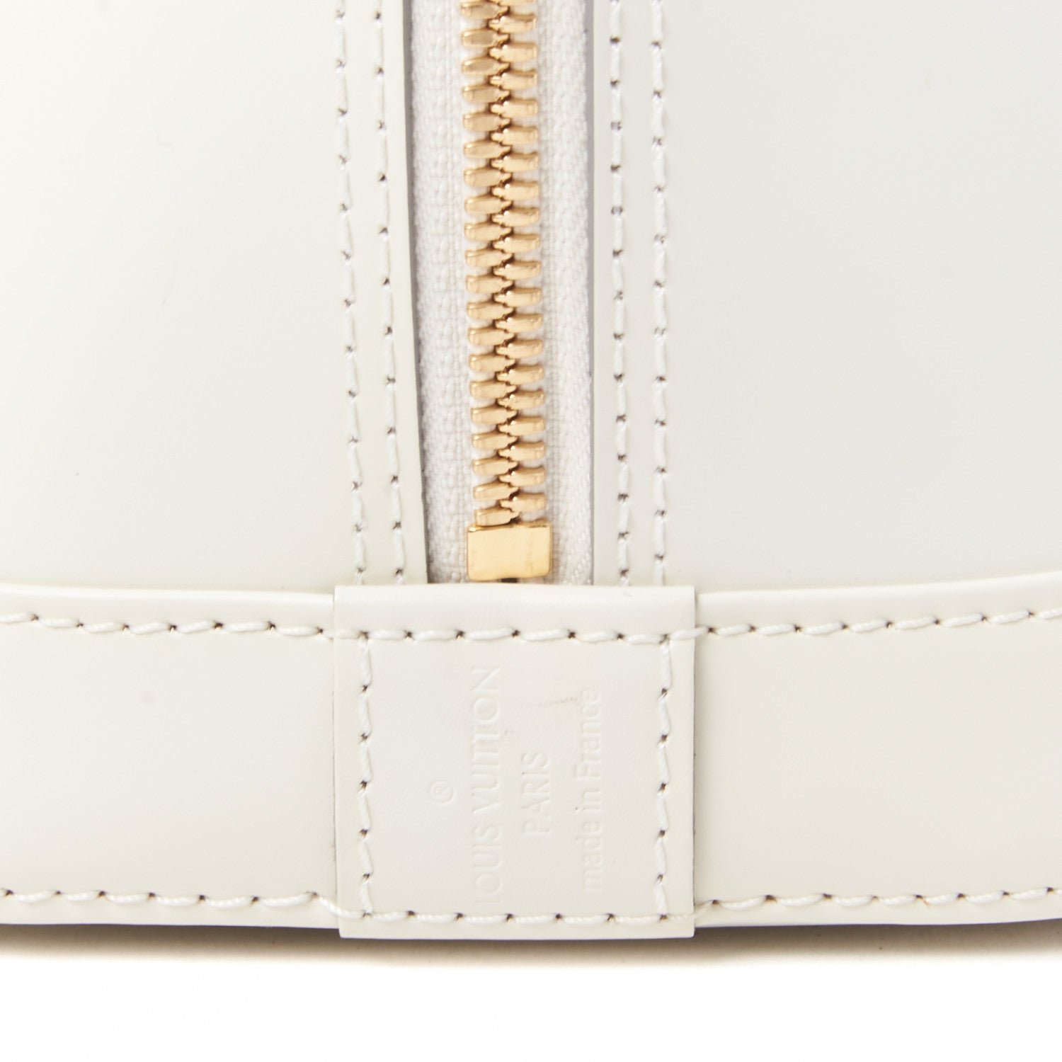 Louis Vuitton Smooth Calfskin Signature Alma PM White 7 of 7