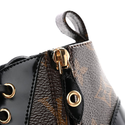 Louis Vuitton Patent Calfskin Monogram Star Trail Ankle Boots 37 Black 9 of 9