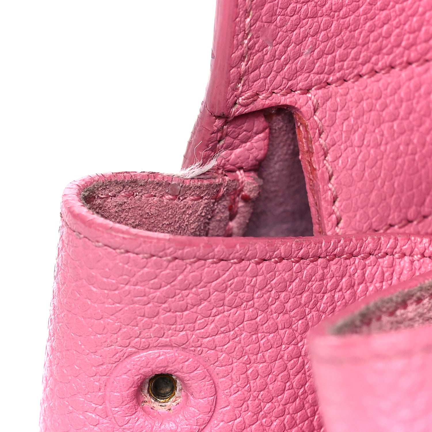 Saint Laurent Grained Calfskin Small Cabas Rive Gauche Rose Clair 14 of 20