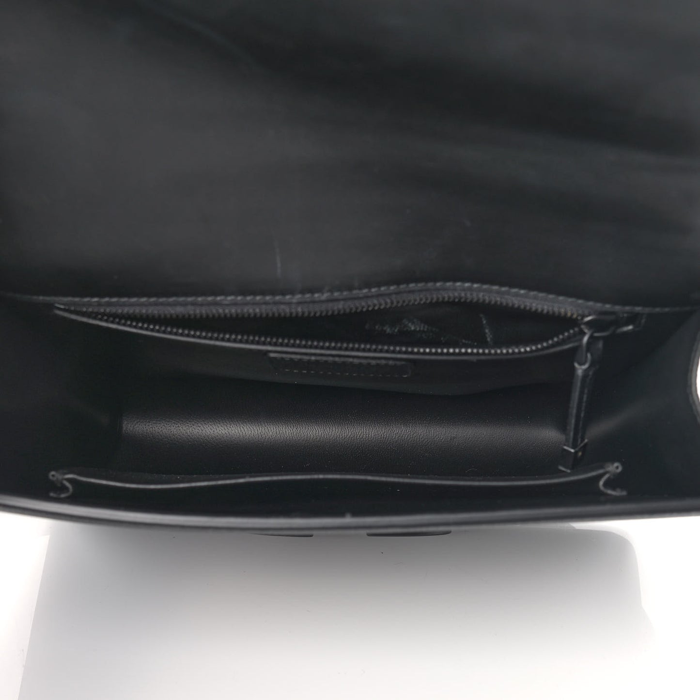 Ultra Matte Grained Calfskin 30 Montaigne Flap Bag Black