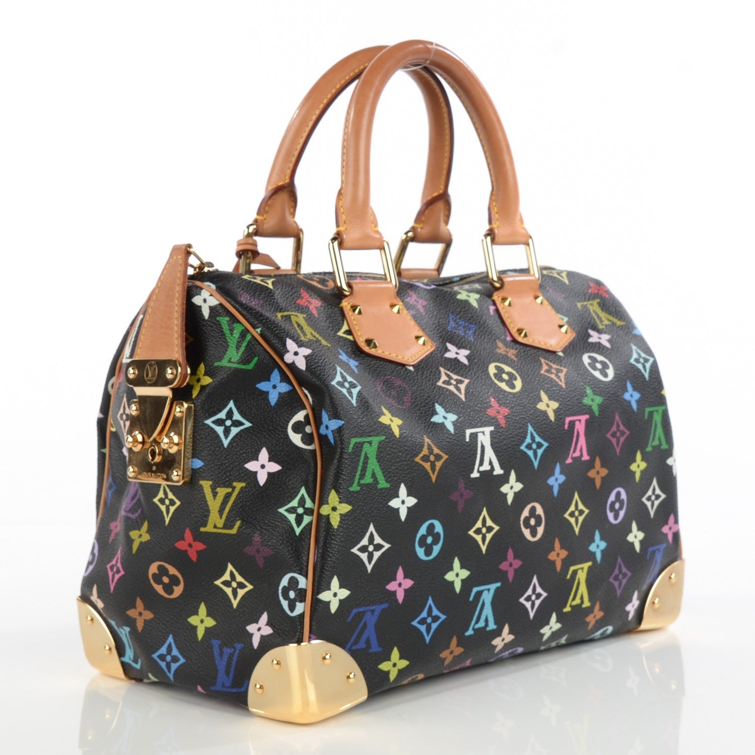 Louis Vuitton Monogram Multicolor Speedy 30 Black 3 of 7