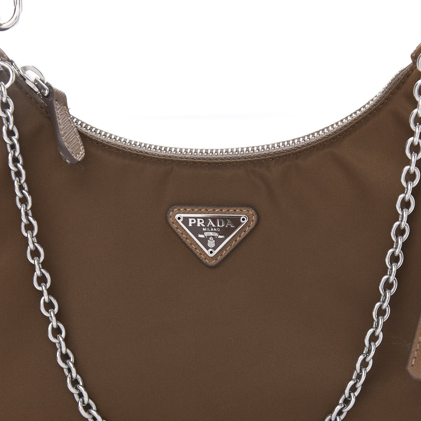 Tessuto Nylon Saffiano Re-Edition 2005 Shoulder Bag Cacao