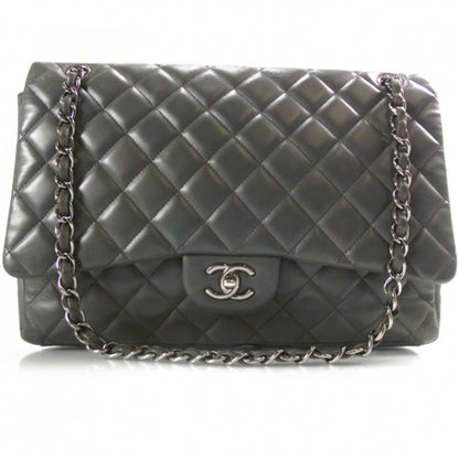 Chanel Lambskin Quilted Maxi Flap Gray 1 of 12