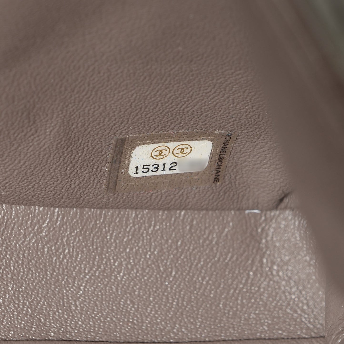 Patent Quilted Clutch with Chain Flap Grey