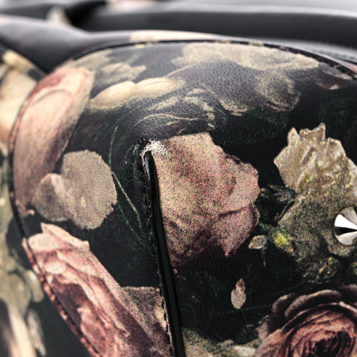 Givenchy Calfskin Floral Print Medium Lucrezia Black 7 of 13