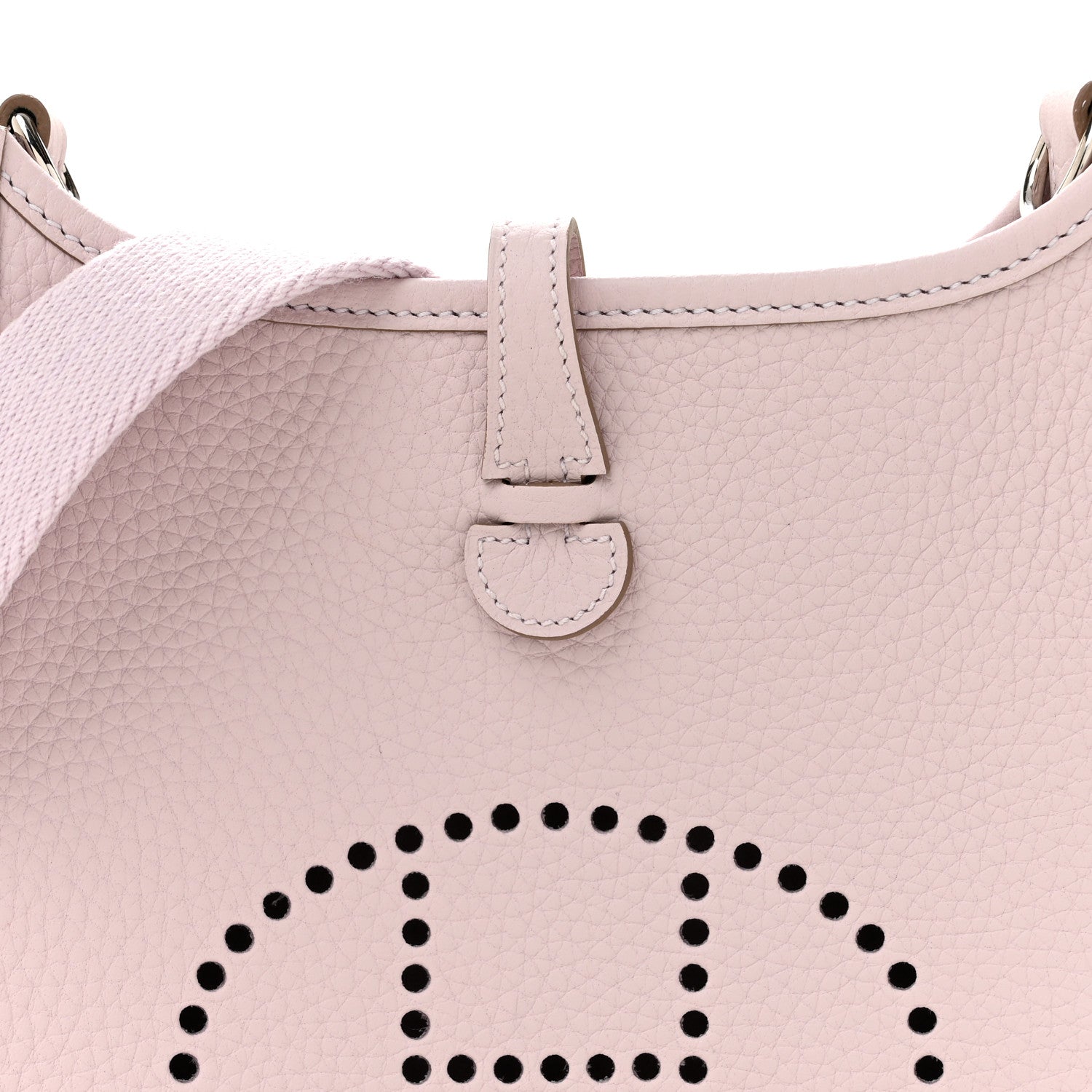 Hermes Taurillon Clemence Evelyne TPM Mauve Pale 8 of 10