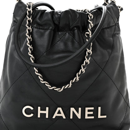 Chanel Shiny Calfskin Quilted Mini Chanel 22 Black 8 of 10