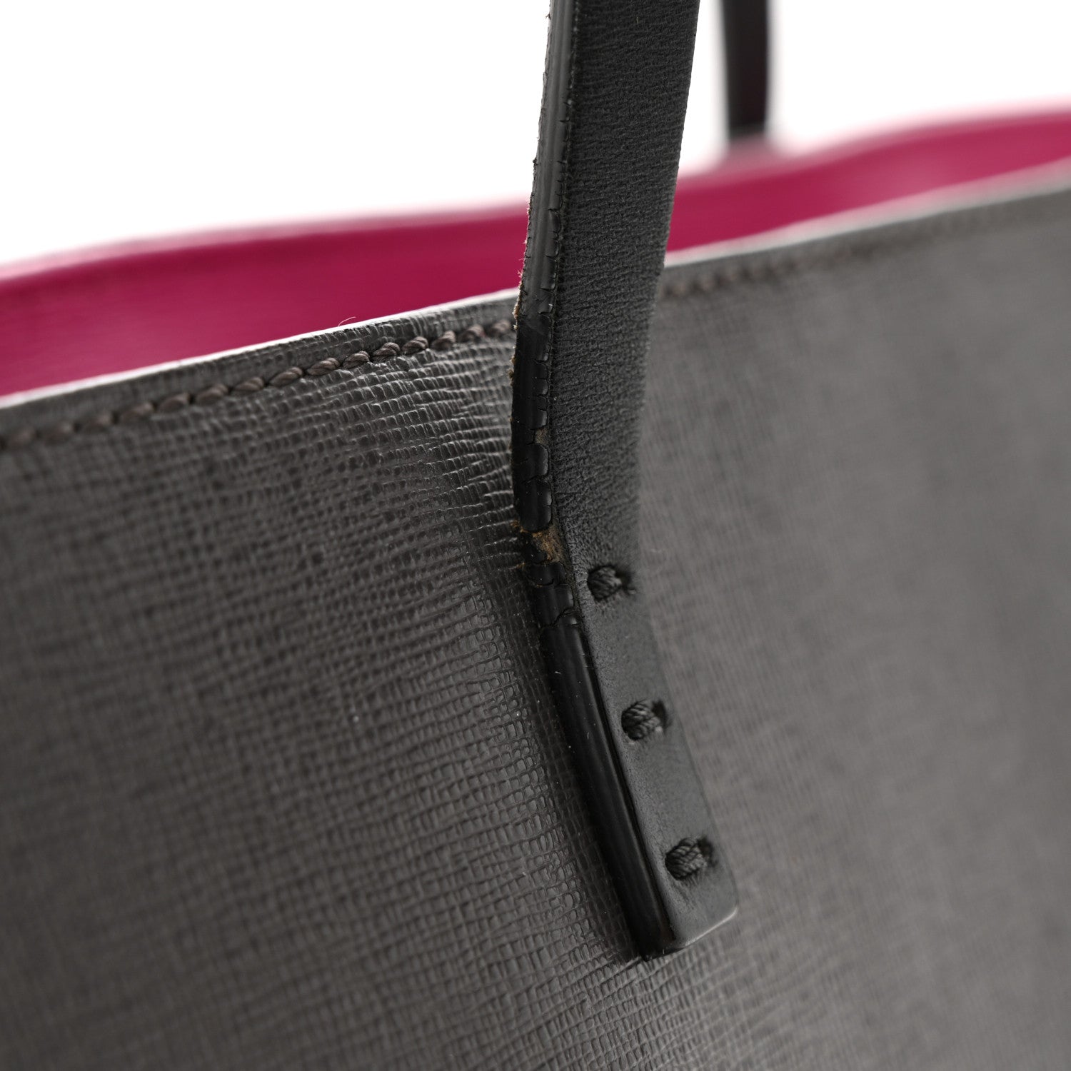 Fendi Vitello Elite Cuoio Monster Buggies Medium Roll Tote Carbone Black Multicolor Magenta 11 of 12