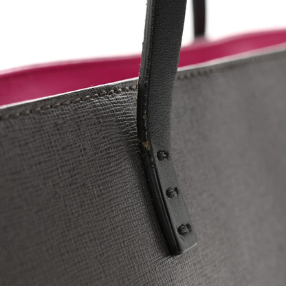 Fendi Vitello Elite Cuoio Monster Buggies Medium Roll Tote Carbone Black Multicolor Magenta 11 of 12