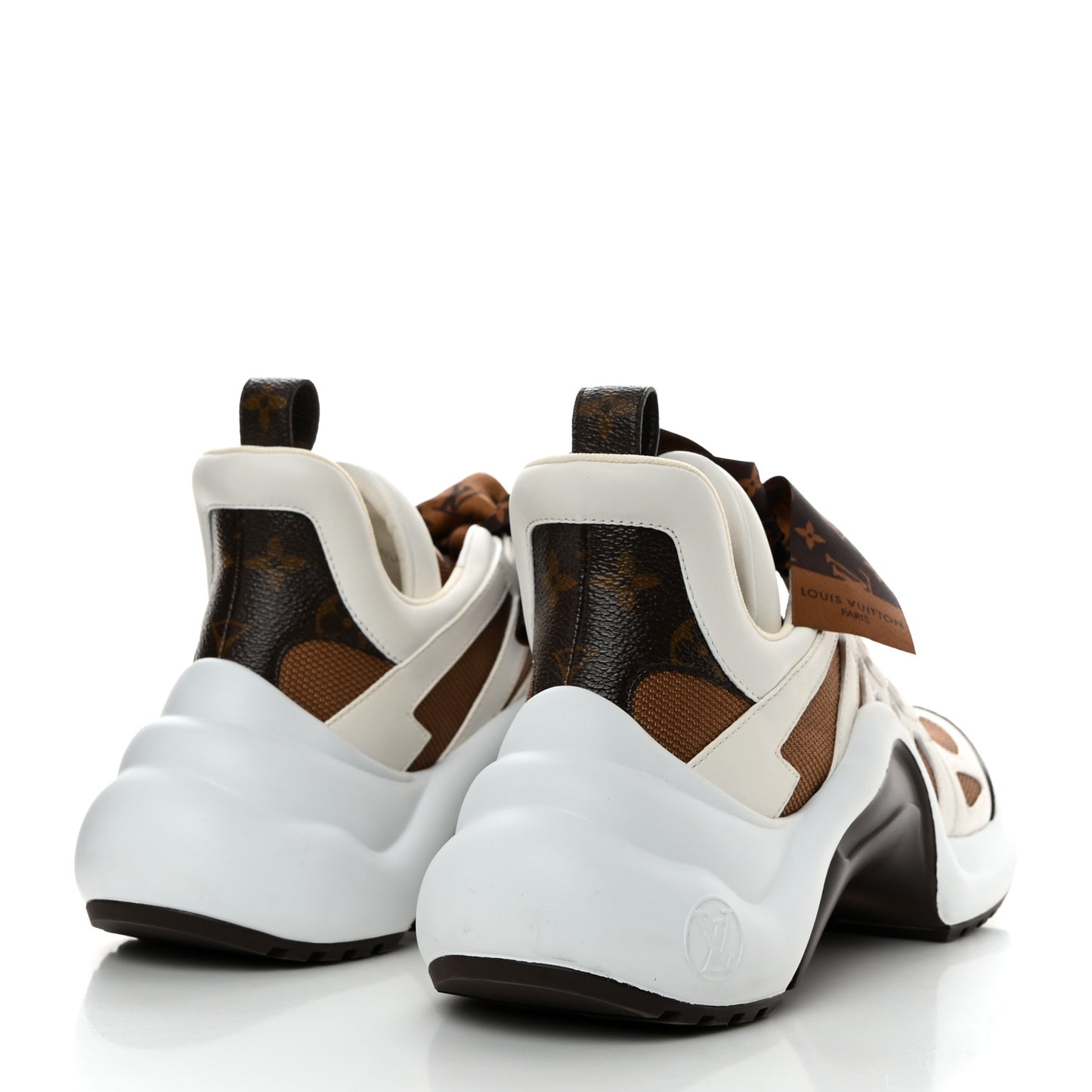 Patent Monogram LV Archlight Sneakers 39.5 White Brown