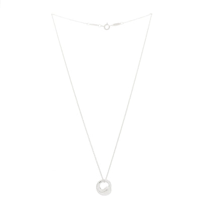 Tiffany Sterling Silver 12mm Elsa Peretti Eternal Circle Pendant Necklace 3 of 5