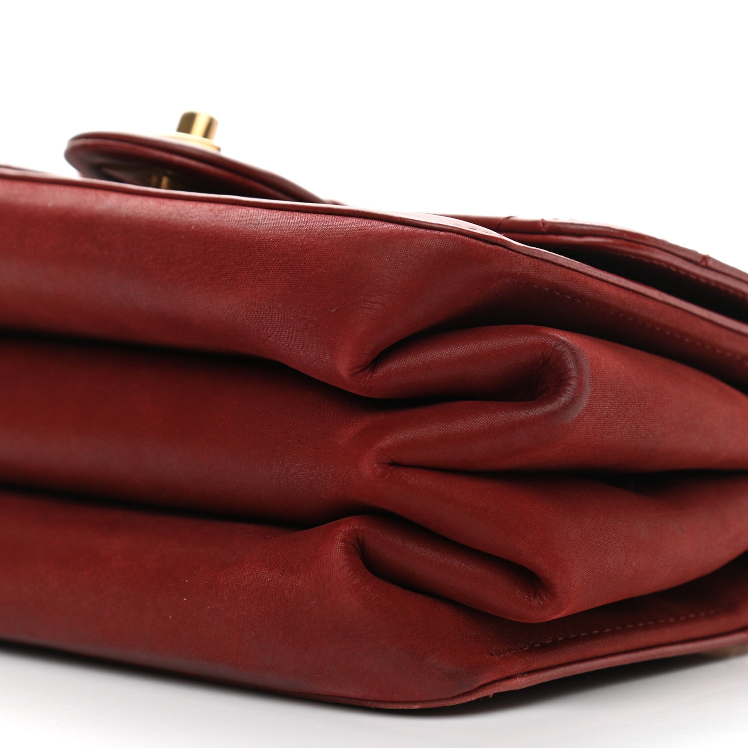 Chanel Iridescent Calfskin Quilted Small Straight Lined Flap Red 9 of 10