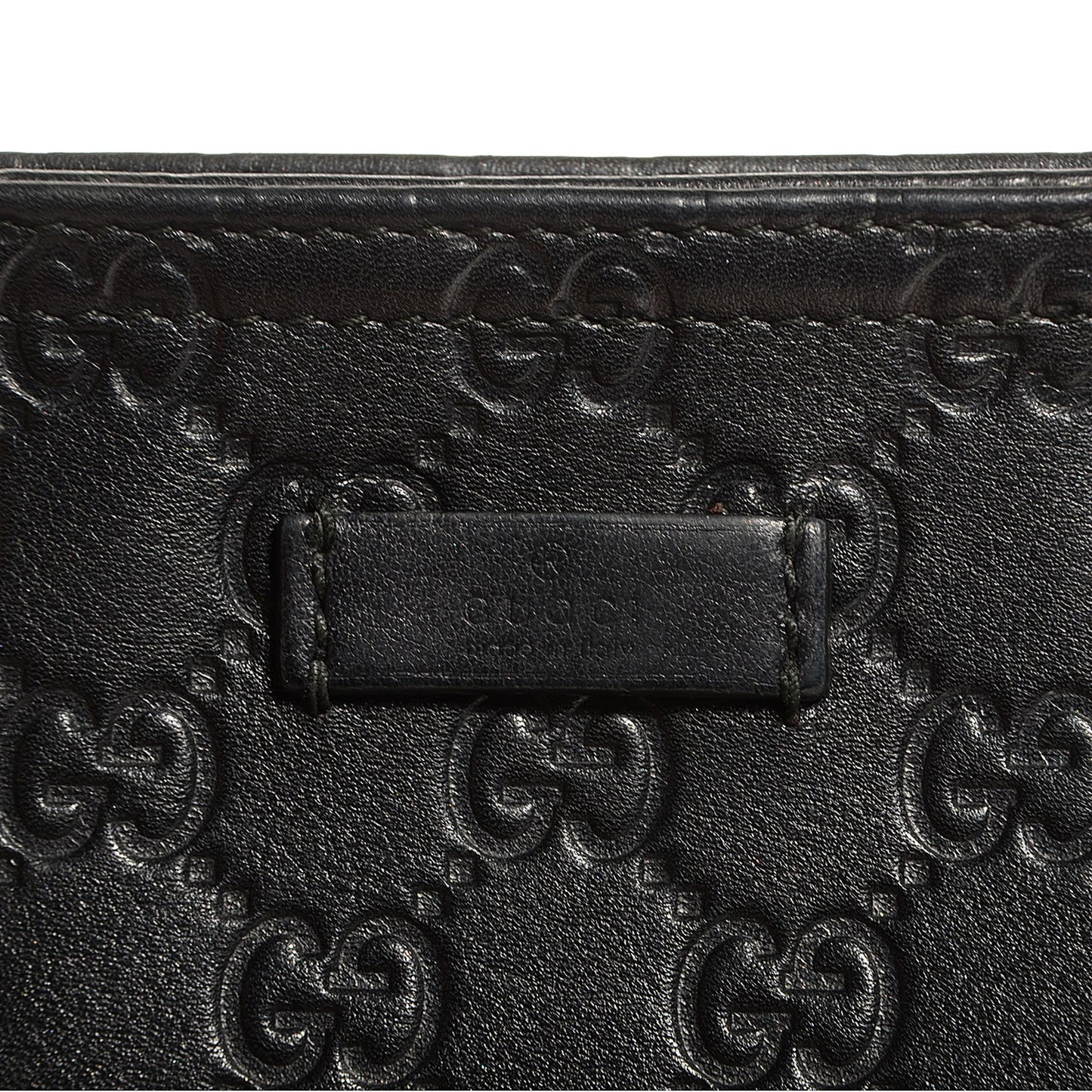 Guccissima Medium Flat Messenger Bag Black