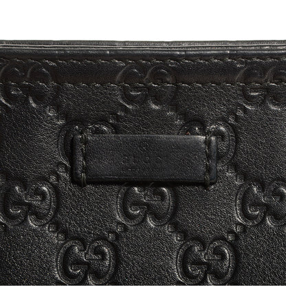 Gucci Guccissima Medium Flat Messenger Bag Black 6 of 8