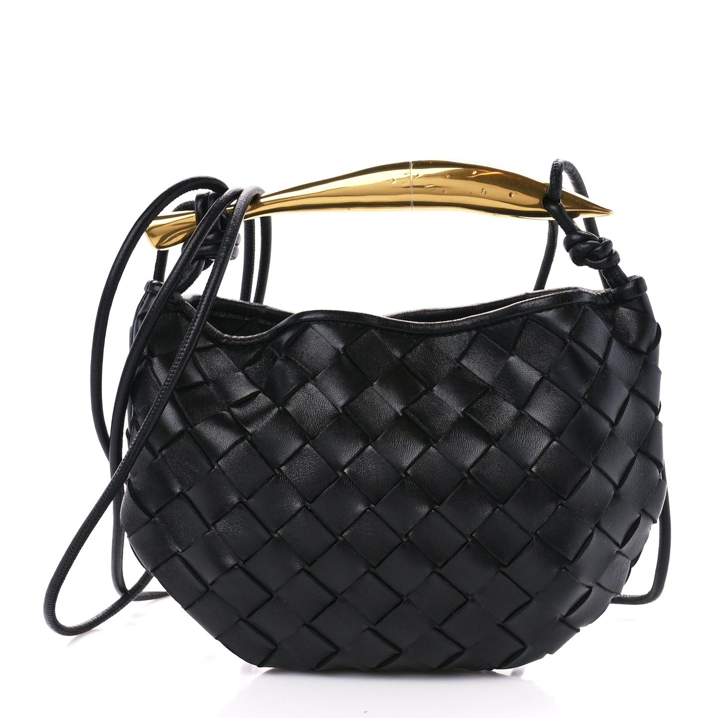 Nappa Intrecciato Mini Sardine Bag Black