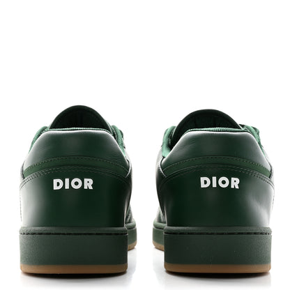 Christian Dior Smooth Calfskin Oblique Galaxy Mens B27 Low Top Sneakers 45 Green Beige 5 of 12