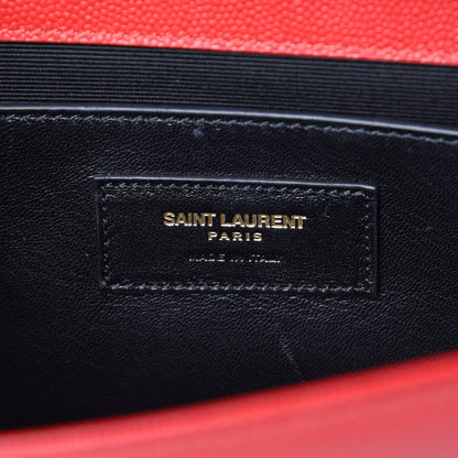 Saint Laurent Grain De Poudre Classic Monogram Cassandre Clutch New Red 5 of 8