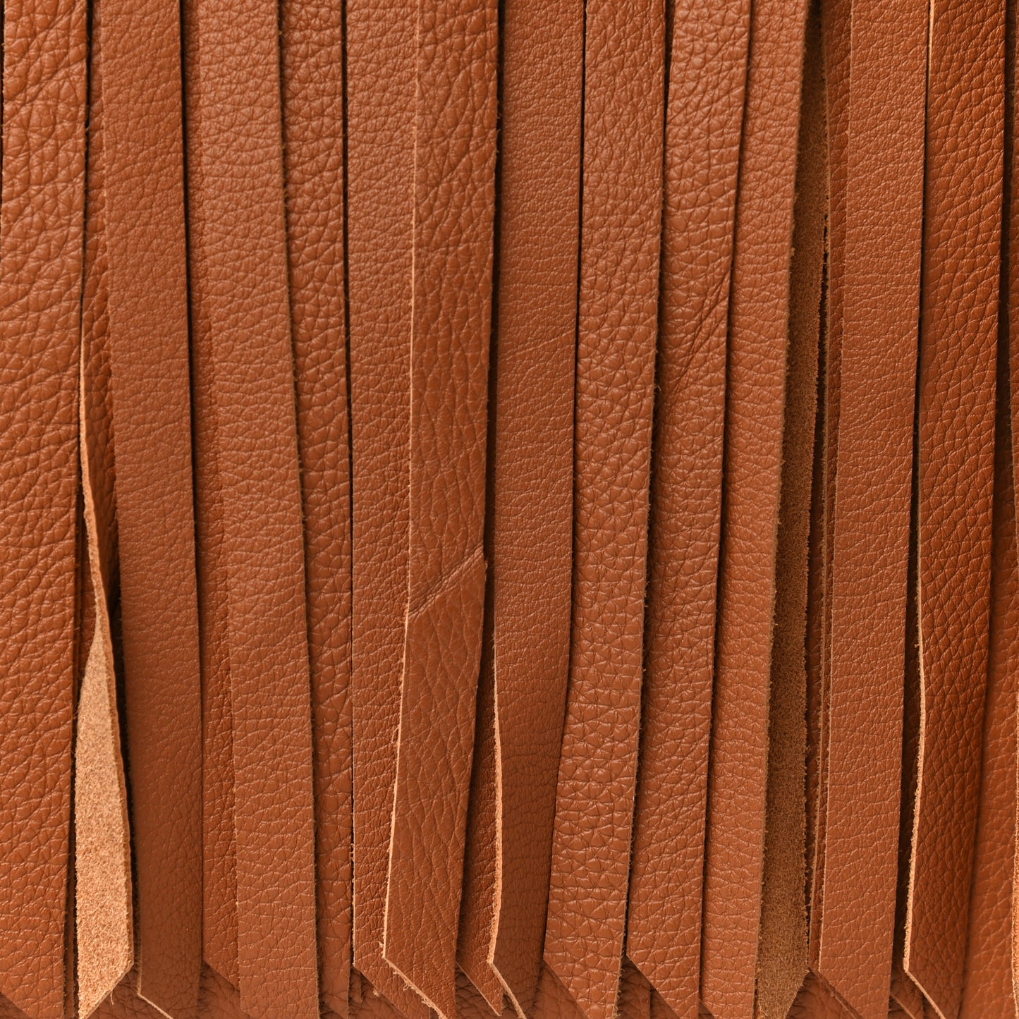 Calfskin Fringe Emma Tote Bag Cognac