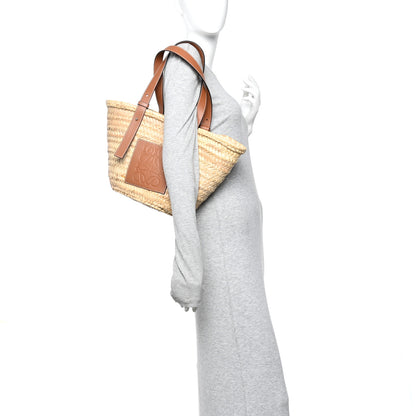 Loewe Raffia Basket Tote Bag Natural Tan 2 of 11