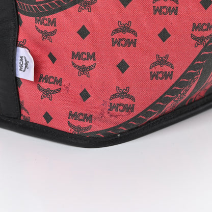 MCM Visetos Medium Project Reversible Shopper Tote Ruby Red Black 17 of 19
