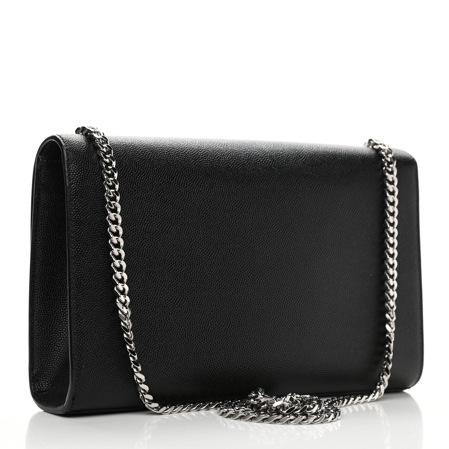 Saint Laurent Grain De Poudre Medium Classic Monogram Kate Satchel Black 3 of 11