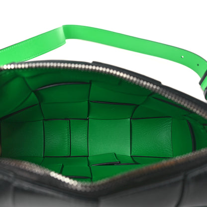 Bottega Veneta Calfskin Maxi Intrecciato Cassette Camera Bag Black 5 of 10