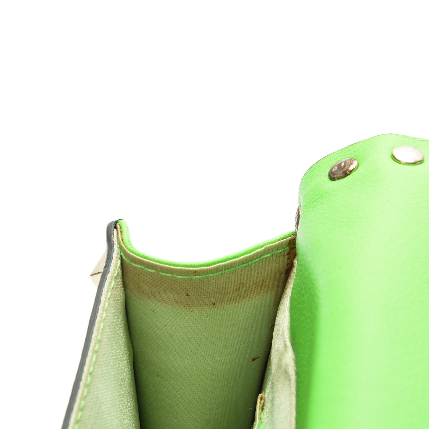 Valentino Garavani Vitello Rockstud Top Handle Crossbody Bag Green Fluo 11 of 15
