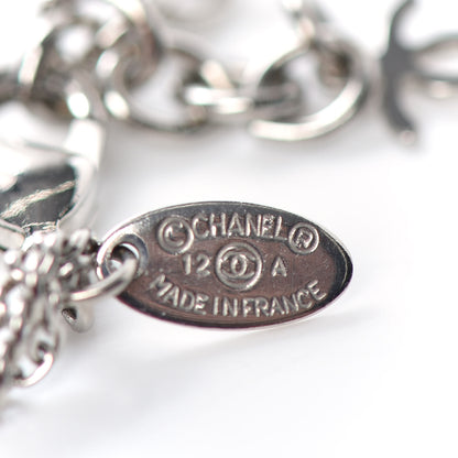 Chanel Resin CC Necklace Black Silver 5 of 5
